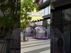 Serbest Daimi 10x10 Şeffaf Balon Çadır Isıya Dayanıklı Polikarbonat Kubbe Çadırı