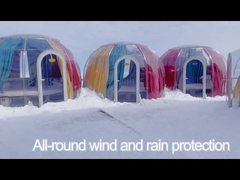 Su geçirmez UV Koruması Şeffaf Kabarcık Çadırları 4m2 - 24m2 Havalandırma