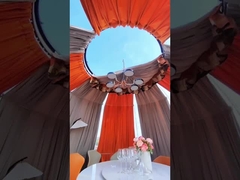 360 Derece Otel Su geçirmez UV Direnci Yıldız PC Glamping Igloo Jeodezik Kubbe Evi