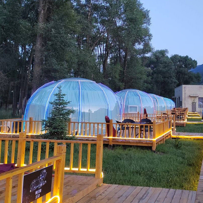 3m x 2.3m Igloo Bubble Çadırı Su geçirmez PC Partiler ve Etkinlikler için Temiz Kubbe Çadırı