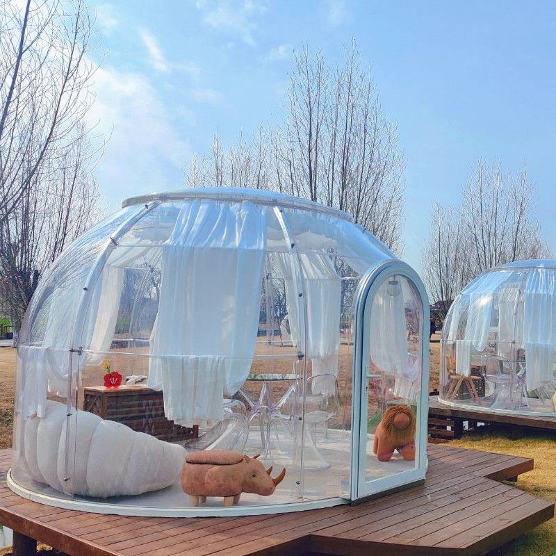 3m x 2.3m Clear Dome House Igloo Parti ve Etkinlikler ile Bubble Çadırı