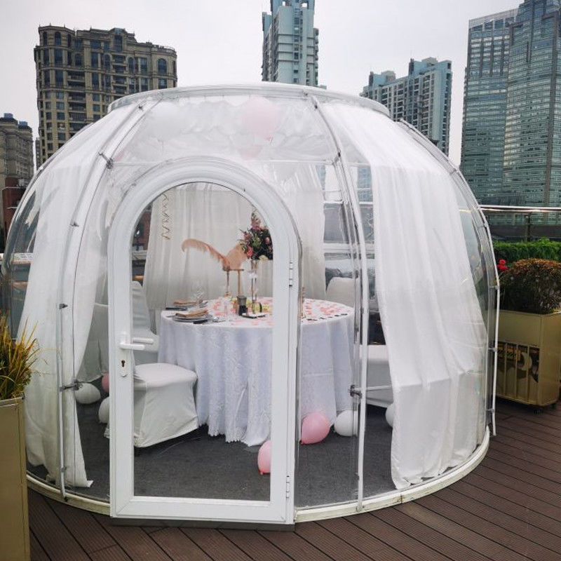 Açık Hava Ticaret Fuarı Çadırı Otel Bahçe Partisi Lüks Glamping PC Kış Geodezik Kubbe Çadırı